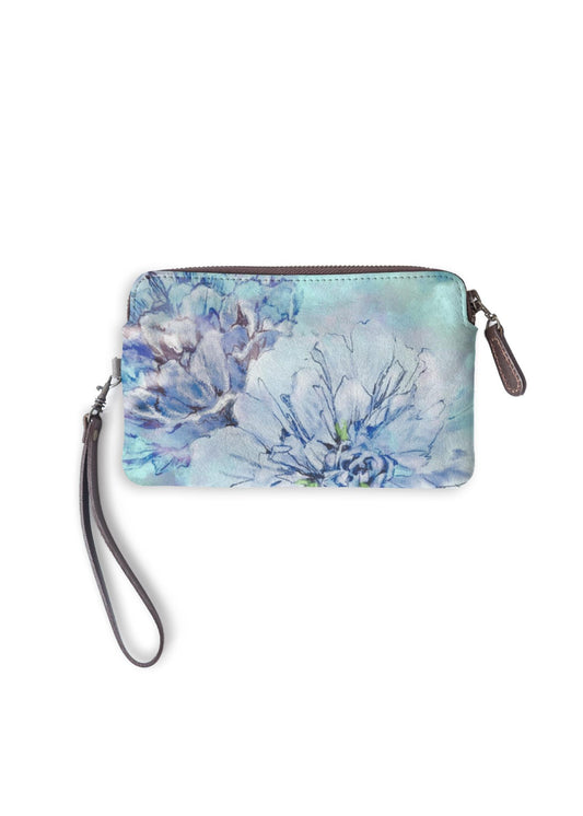 Blue Peonies Clutch