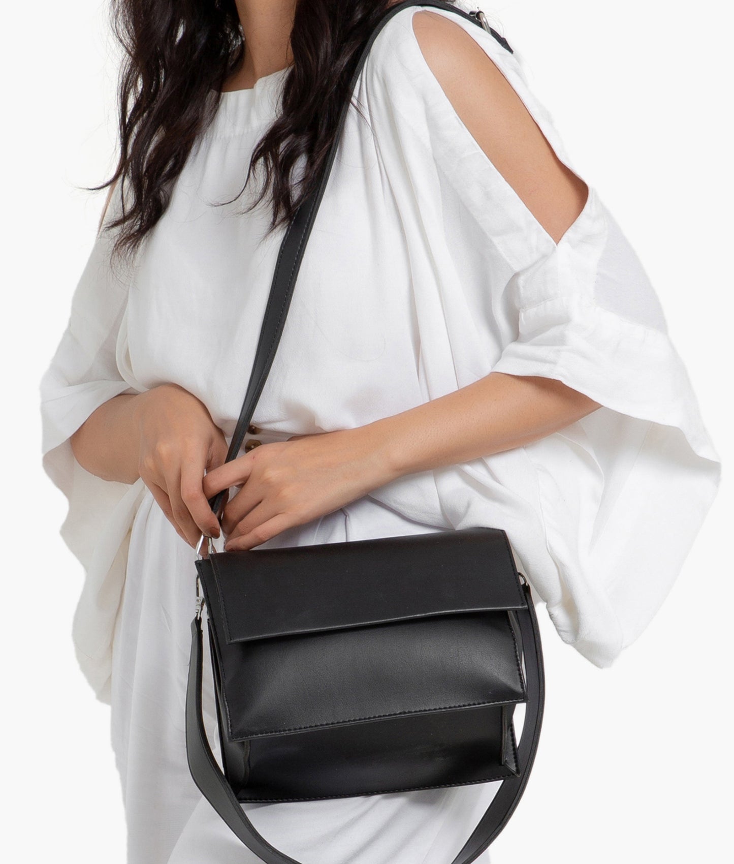 Black mini cross-body bag