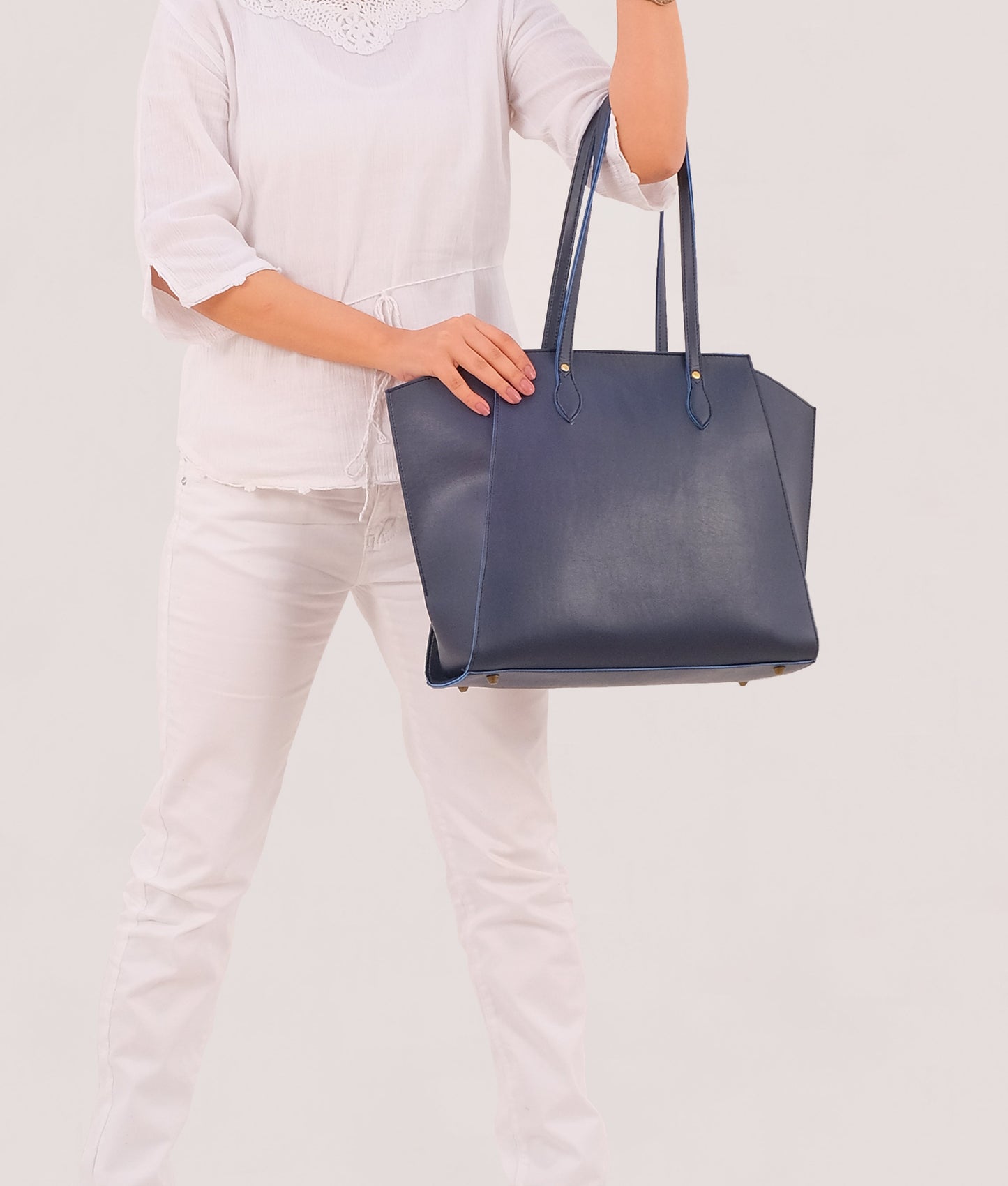 Blue classic tote bag