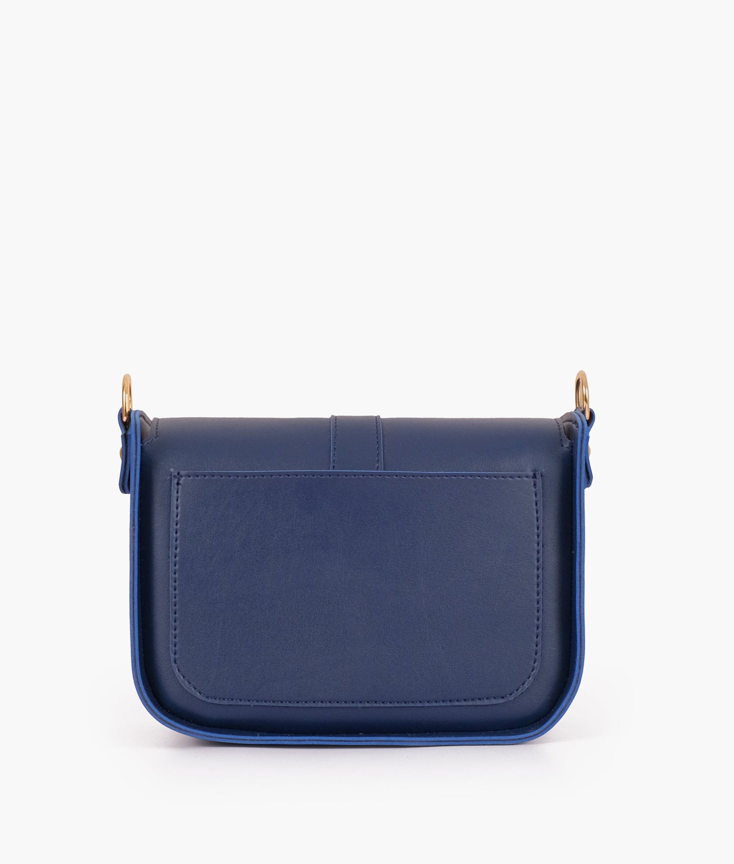 Blue saddle buckle bag