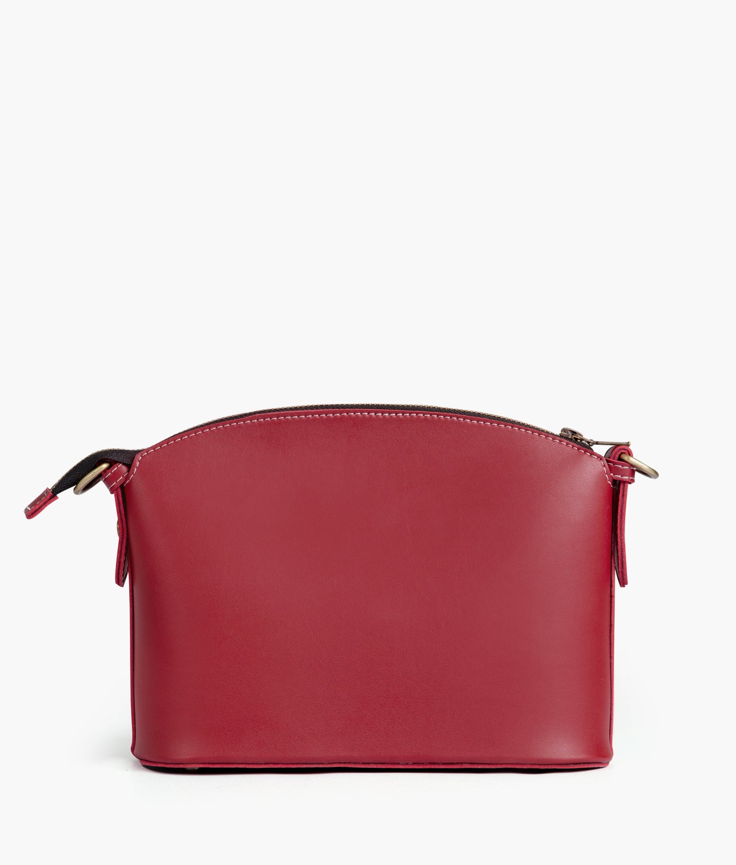 Maroon dome cross-body bag